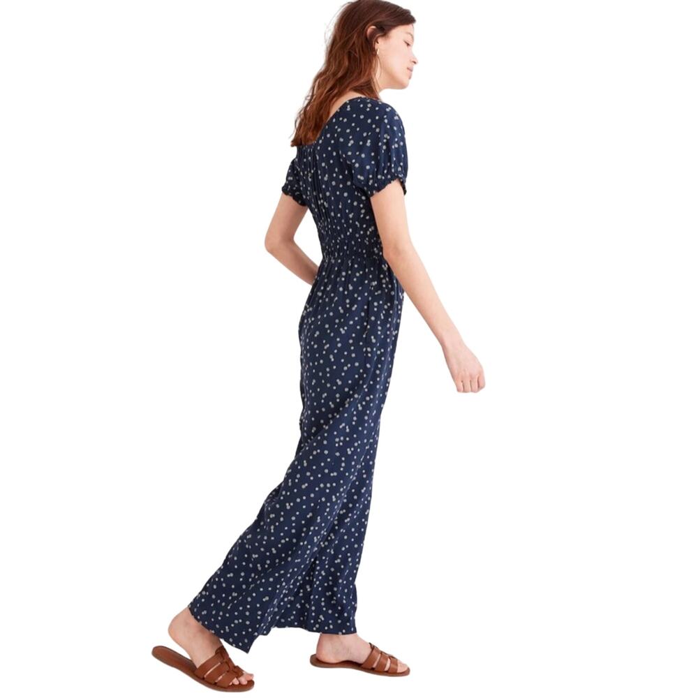 Madewell Sophia Wide Leg Jumpsuit in Bandana Flower Navy/White